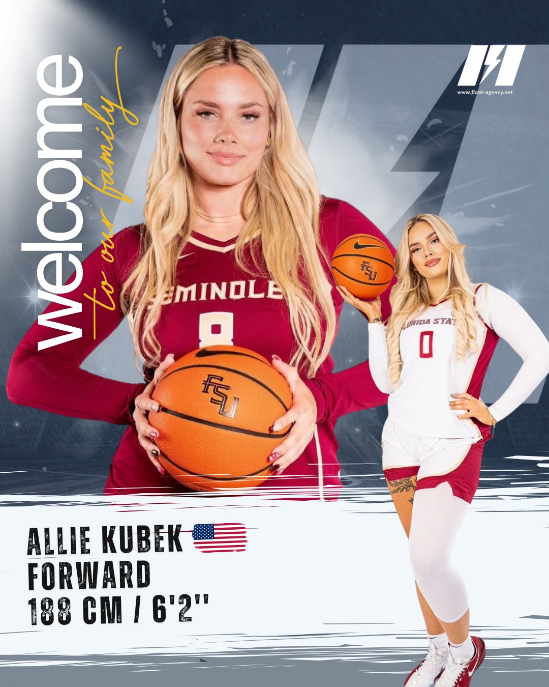 Allie Kubek has signed with Flash Agency